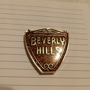 BEVERLY HILLS  Gold shield ICONIC CREST FRIDGE MAGNET